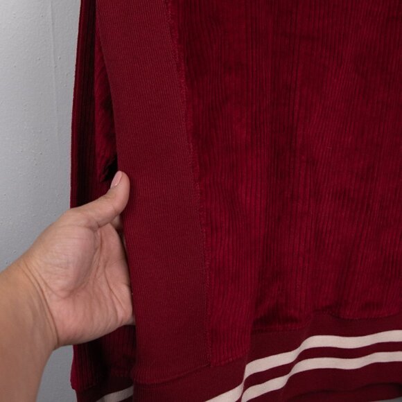 Champion burgundy corduroy crewneck sweatshirt-L - Picture 3 of 5